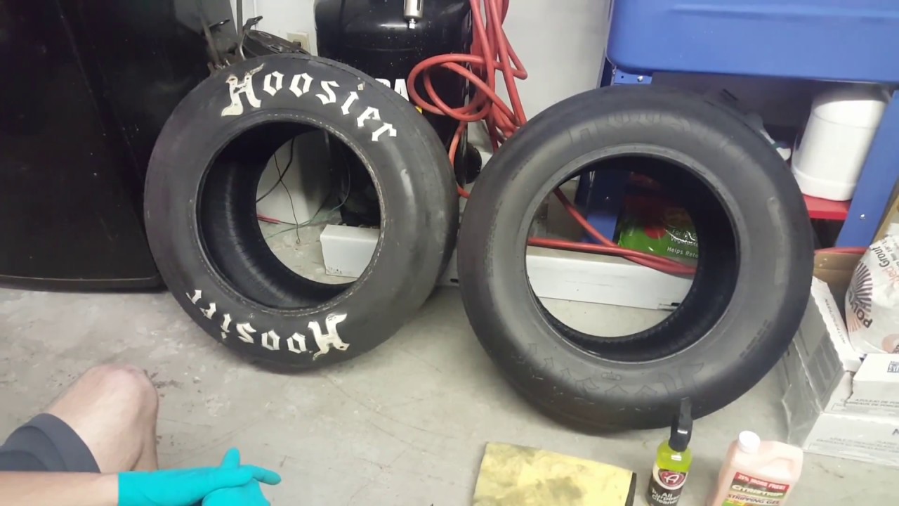 How To Remove White Wall Lettering From Tires (Hoosier Slicks)