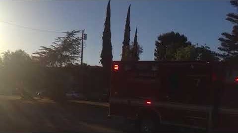 LAFD New Ra7 Code3 arrived/canceled and LADOT dash bus at panorama city