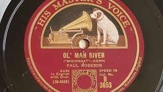 Paul Robeson 'Ol' Man River' 1928 78 rpm chords