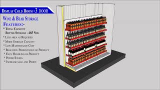 Display cold room dairy product-Soft Drinks-wine and Beer | wine cold storage| Beer Cold Room 3 Door screenshot 1