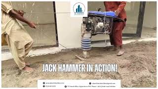 "Jumping Jack Hammer in Action – Compaction Made Easy!"#ConstructionLife #MasonryWork#