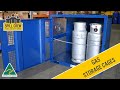 Gas cylinder storage cages  spill crew