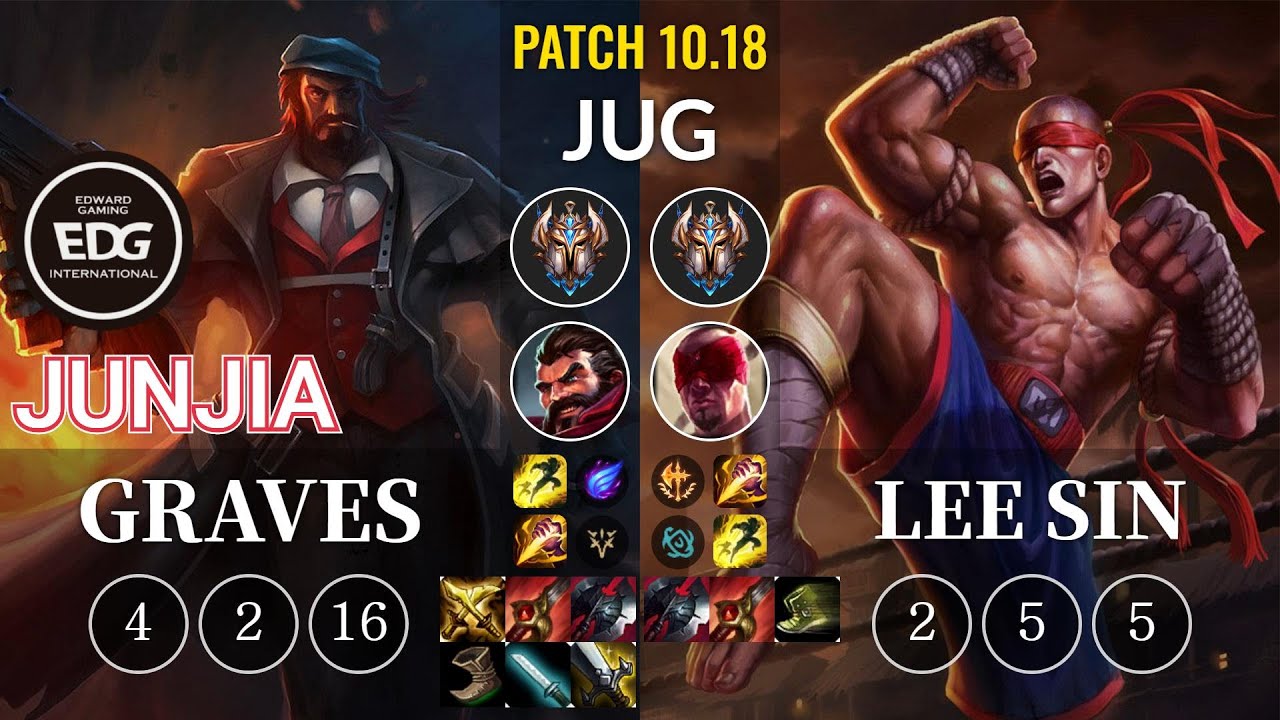 EDG JunJia Graves vs Lee Sin Jungle - KR Patch 10.18