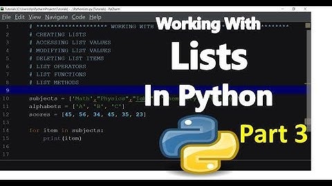 Working With Lists in Python   Part 3
