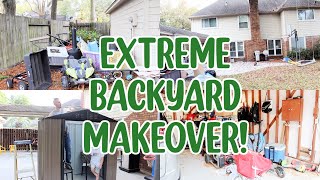 EXTREME BACKYARD &amp; GARAGE CLEAN WITH ME! CLEANING MOTIVATION! CLEAN, DECLUTTER &amp; ORGANIZE WITH ME!