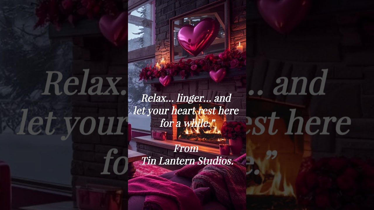 Romantic Valentine’s Mountain Night ❄️ Cozy Fireplace, Candlelight & Mountain Views