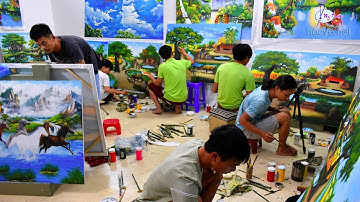 Giới thiệu khóa học vẽ tranh tường tại Hà Nội, bài học vẽ phong cảnh tranh sơn thủy. Zalo:0969033288