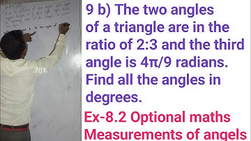 Opt class 9 Ex- 8.2 Q9b) The two angles of a triangle are in the ratio of 2:3 and the third angle is