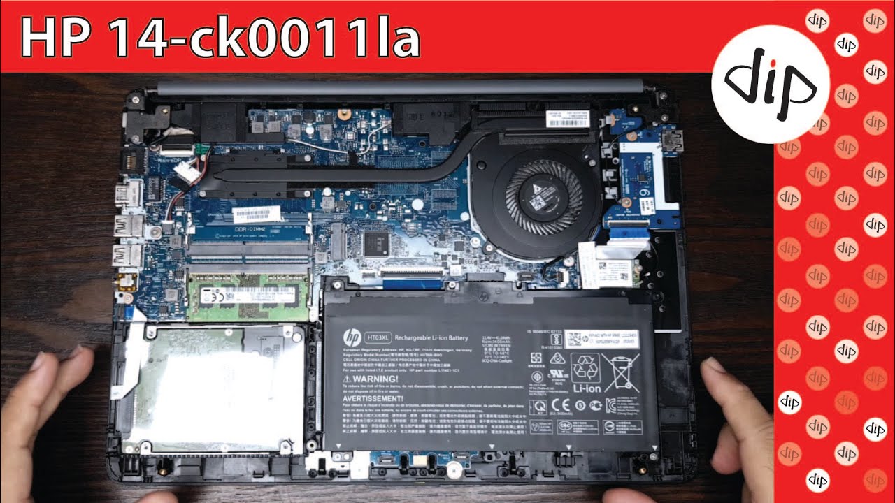 Como abrir la notebook HP14-ck0011la / Cambio a SSD - YouTube