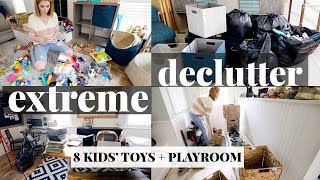 EXTREME TOY + PLAYROOM CLEAN + DECLUTTER \\\\ Before + After | Most Challenging One Yet!