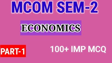 Mcom Sem-2 Economics Imp Mcq | Gujarati Mediuam