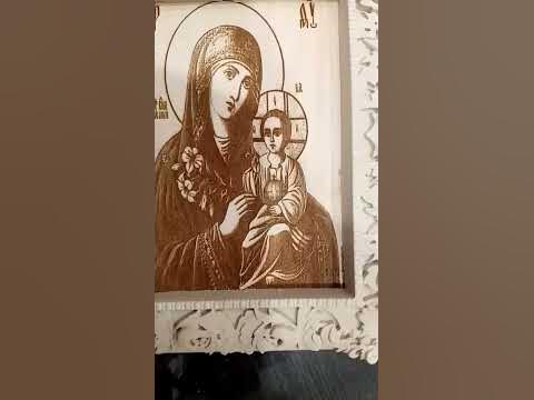 Икона в рамке из гипса. - YouTube