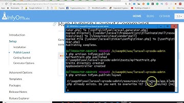 QRCode tutorial   11   setup laravel generator