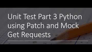 Unit Test in Python Part 3 mocking get request using patch Level:Advance Python Testing