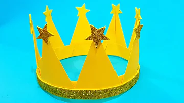 DIY: How to Make Paper Crown 👑 | Origami Crown (tiara)_ Tutorial Easy steps | paper craft for kids