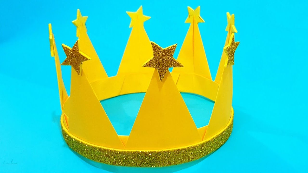 DIY How to Make Paper Crown 👑 Origami Crown (tiara