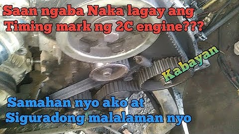 Toyota 2C engine"How to remove timing belt & how to locate timing mark