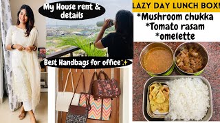 Wednesday Vlog My House Rent Details Why We Didnt Buy A Flat Lazy Day Lunch Box Menu