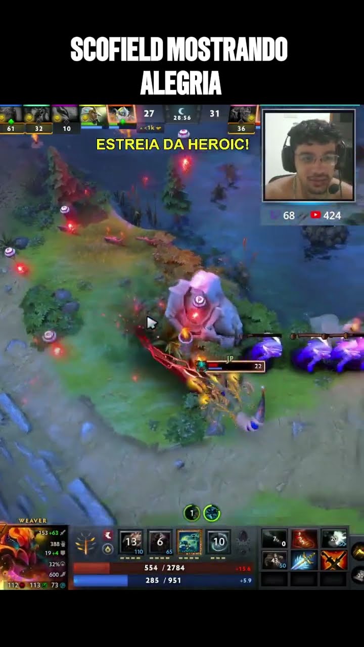 Garoto scofield lanchando na Heroic, mlk é brabo! Qualificatoria SA para Dreamleague