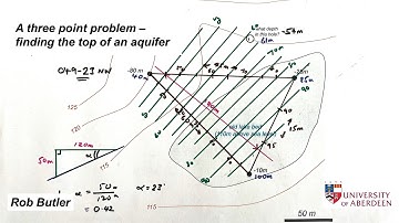 A three point problem - finding the top of an aquifer