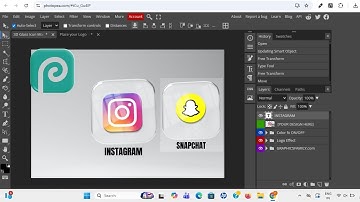 How to Create 3D Glass Icon Mockup on Photopea | Realistic Glass Effect Tutorial