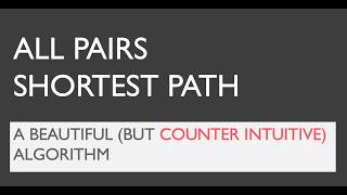 All Pairs Shortest Path Algorithm by Floyd Warshall