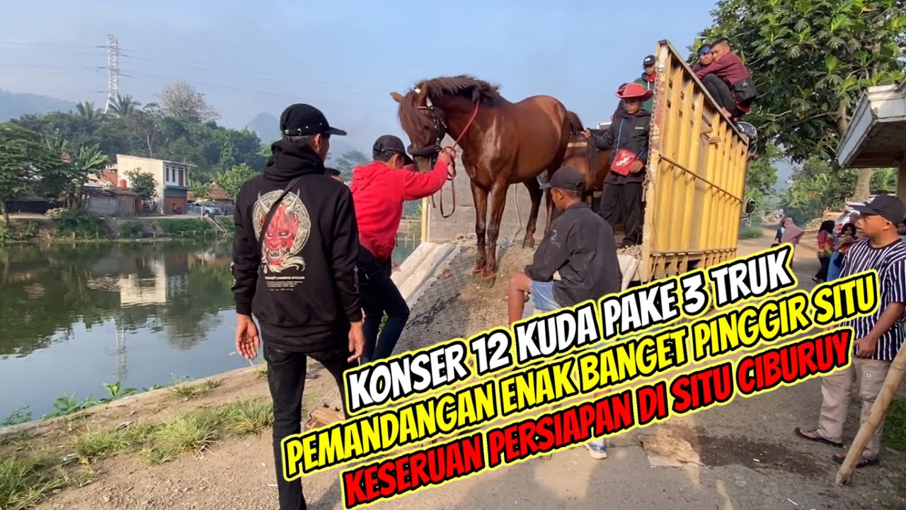 Pemandangan Enak Banget Di Pinggir Situ Nurunin 12 Kuda di Situ Ciburuy❗️❗️Persiapan sebelum Pentas