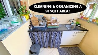 Cleaning & Organizing a small 50 Sq ft Utility area ! | UTILITY AREA TOUR