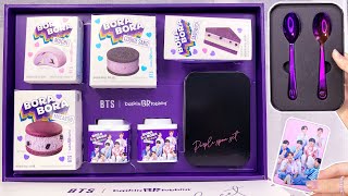 Unboxing BTS x Baskin Robbins 'BTS Special Set' (BTS Purple Spoon, Photo Card, Bora Bora Ice creams)