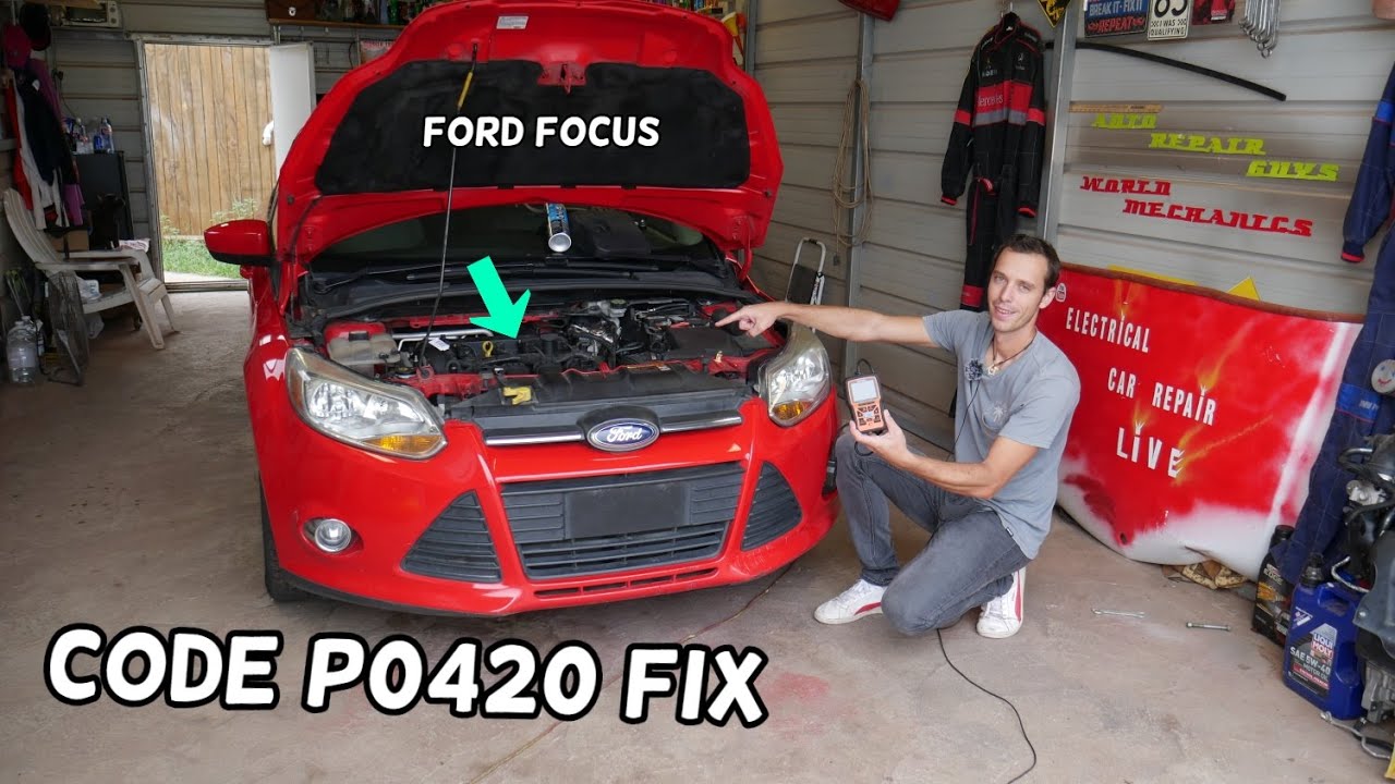 FORD FOCUS ENGINE LIGHT CODE P0420 Catalyst System Efficiency - YouTube