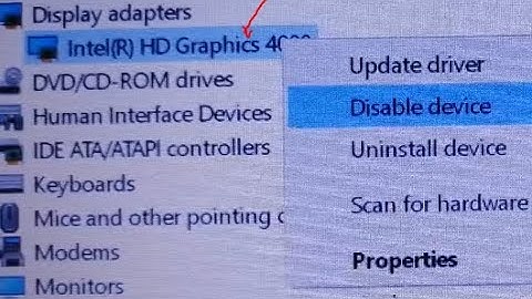 how to disable onboard graphics card in laptop