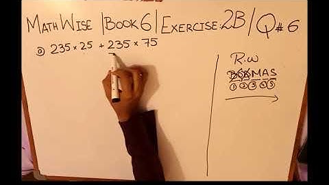 MATH WISE BOOK 6 | UNIT 02 |EXERCISE 2B| QUESTION 06 | BY SIR MUDASSIR INAM | SM COLLEGIATE