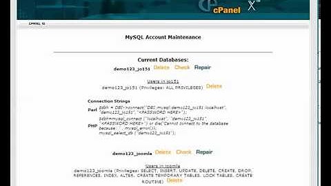 12.Accessing phpMyAdmin from cPanel.(Xskin cPanel)