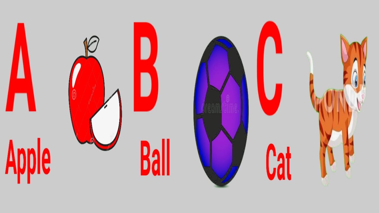 A for apple | abcd | phonics song | a for apple b for ball c for cat ...