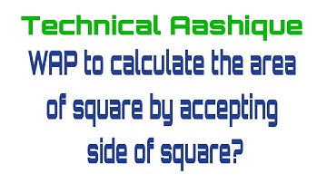 24.WAP to program to calculate the area of squeeze by accepting side of square in plsql program