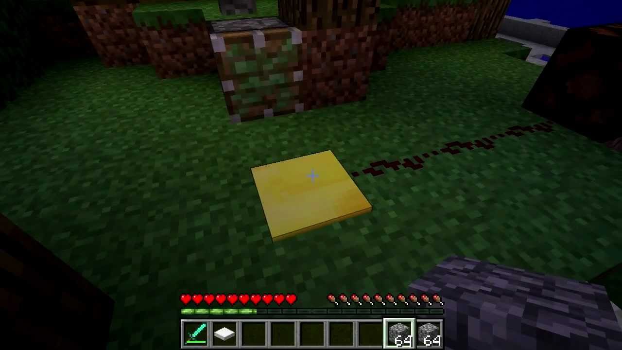 Minecraft Tutorial - How To Make Weighted Pressure Plates - YouTube