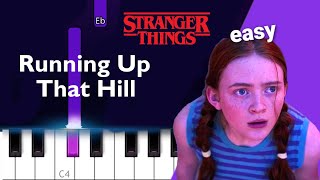 Kate Bush - Running Up That Hill , Stranger Things EASY PIANO TUTORIAL