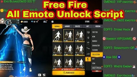 free fire emotes hack script ob33 🔥free fire all emotes hack script || emote hack gg script | gaming