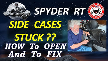 SPYDER RT - Side Cases STUCK ?? How To Open AND To Fix !!