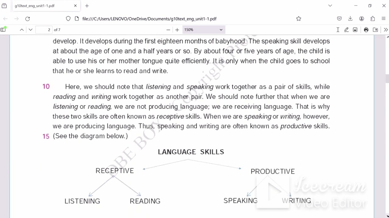 Grade 10  Unit 1   1A Reading