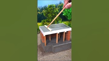 Incredible W-Tiny house made with mini bricks part1 #miniature #diy