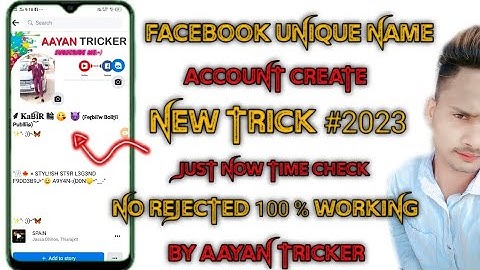 Facebook Unique name id new trick #2023 || just now name accept || live proof BY AAYAN TRICKER