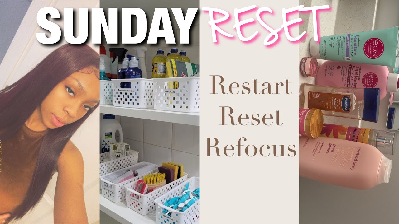 SUNDAY RESET ROUTINE | self care, deep cleaning, meal prepping + more ...