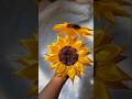 Ribbon flower making - how to make satin flower easy |sunflower| Diy flower#craft #diy #flowers