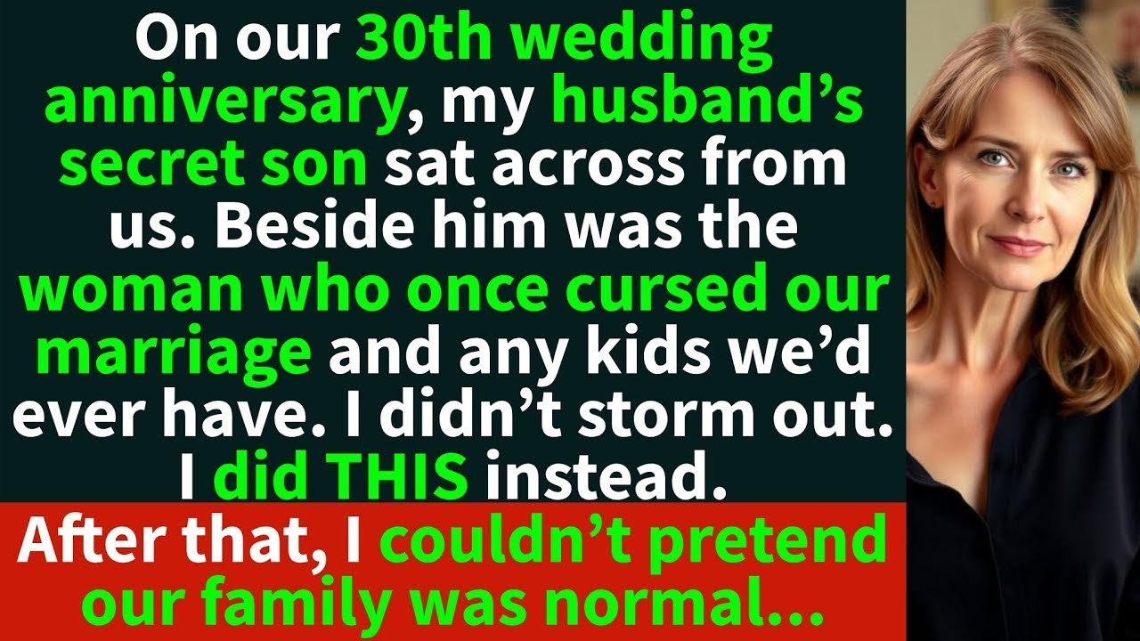 On our 30th wedding anniversary, my husband’s secret son sat across from us…