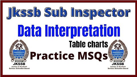 JKPSI ||  Data Interpretation || Practice MCQs ||