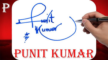 Punit Kumar Name Signature Style | P Signature Style | Signature Style of My Name Punit Kumar