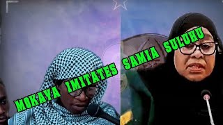 DIGITAL CONTENT CREATOR MOKAYA IMITATES SAMIA SULUHU SPEECH ADDRESSING THE NATION.