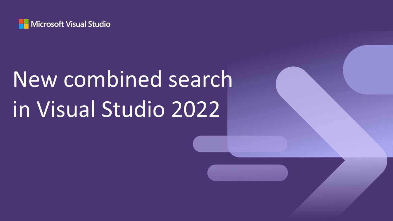 New combined search in Visual Studio 2022 - YouTube