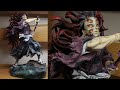 【鬼滅の刃】〝上弦の壱〟黒死牟のフィギュアを石粉粘土で作ってみた！！【clay figure】